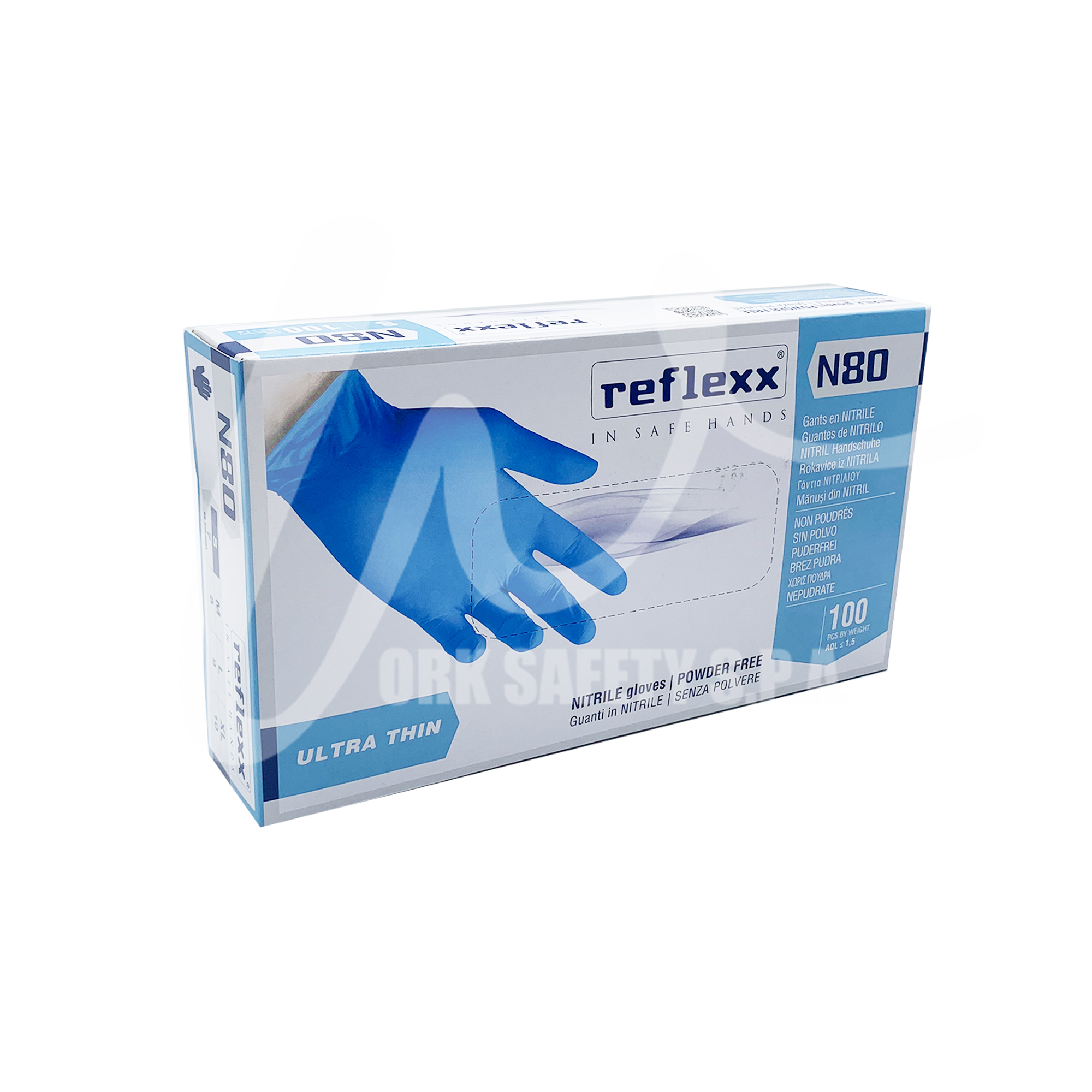 REFLEXX N80 - GUANTI IN NITRILE ULTRA THIN - Taglia XL